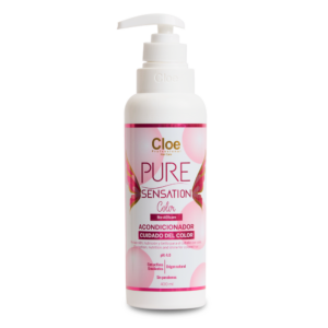Botella de Acondicionador Cloe Pure Sensation Color de 400ML, ideal para hidratar y mantener el color del cabello teñido.