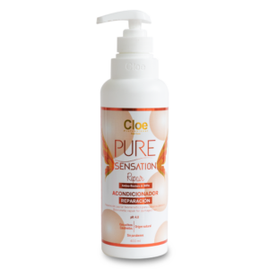 Botella de Acondicionador Cloe Pure Sensation Repair de 400ML, ideal para nutrir y reparar el cabello seco o maltratado.