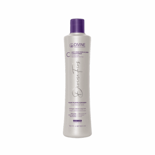 Acondicionador reconstruector anti-frizz Divine con Colágeno, Biotina y Aceite de Açai