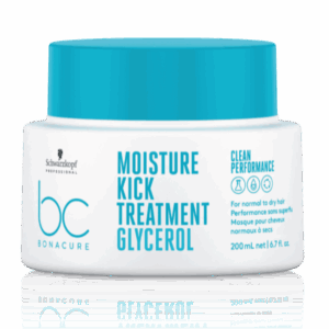 Mascarilla de la marca Schwarzkopf de la línea Moisture Kick sobre fondo transparente