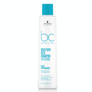 Shampoo de la marca Schwarzkopf de la línea Moisture Kick sobre fondo transparente