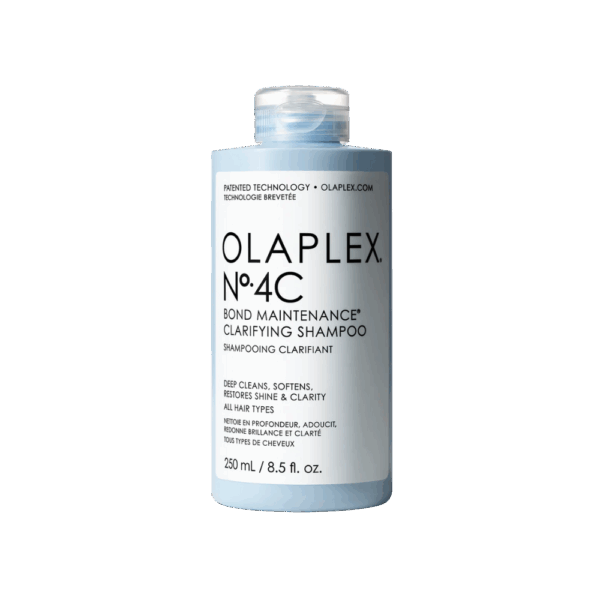 Botella de Olaplex No.4C, champú clarificante que limpia en profundidad y suaviza el cabello. Tamaño: 250 ml / 8.5 fl. oz.