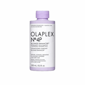 Botella de Olaplex No.4P, champú tonificante para cabello rubio, decolorado o gris. Repara, hidrata y brilla. Tamaño: 250 ml / 8.5 fl. oz.