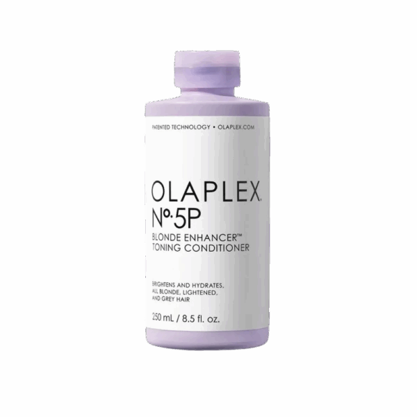 Botella de Olaplex No.5P, acondicionador tonificante para cabello rubio, decolorado o gris. Brilla e hidrata. Tamaño: 250 ml / 8.5 fl. oz.