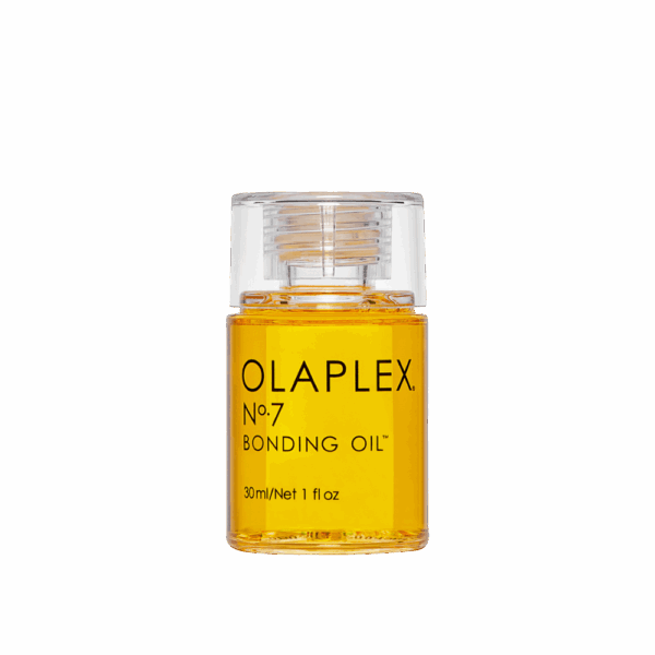 Botella de Olaplex No.7, aceite reparador Bonding Oil en tamaño de 30 ml (1 fl oz).