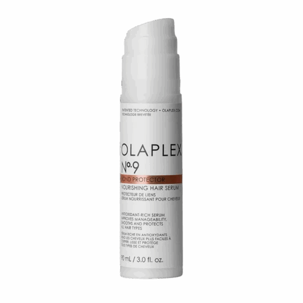 Botella de Olaplex No.9, sérum nutritivo protector para todo tipo de cabello. Tamaño: 100 ml (3.3 fl oz).