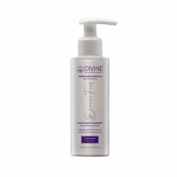 Primer reconstructor leave-in profesional Divine para desenredar y proteger contra el frizz