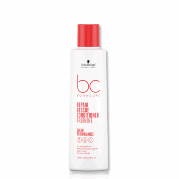 Acondicionador de la marca Schwarzkopf de la línea repair rescue sobre fondo transparente