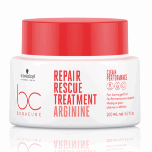 Mascarilla de la marca Schwarzkopf de la línea repair rescue sobre fondo transparente