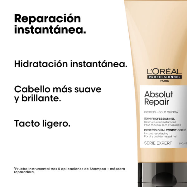 Beneficios del Acondicionador Absolut Repair: hidratación y brillo instantáneo