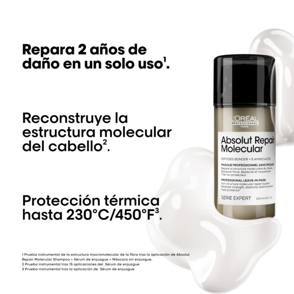 Beneficios de la crema de peinar Absolut Repair Molecular de L'Oréal