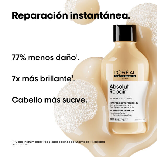 Beneficios del Shampoo Absolut Repair: menos daño, más brillo y suavidad