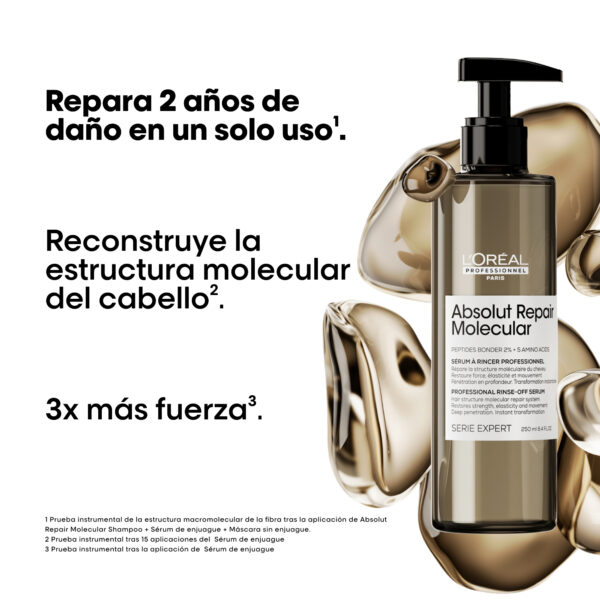 Beneficios del tratamiento Absolut Repair Molecular con efecto fortalecedor