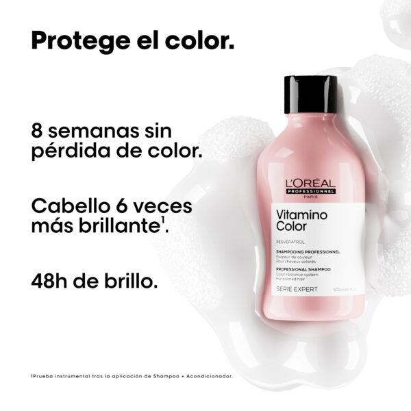Beneficios del shampoo Vitamino Color: brillo, color duradero y protección