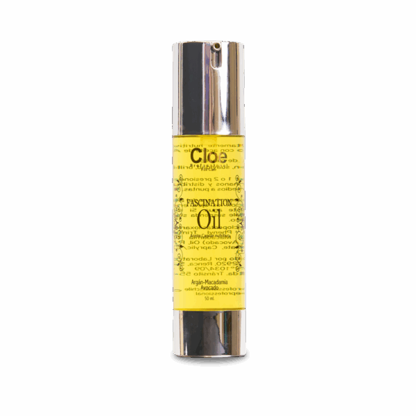 Aceite Fascination Oil de Cloe para nutrición capilar con argán, macadamia y palta
