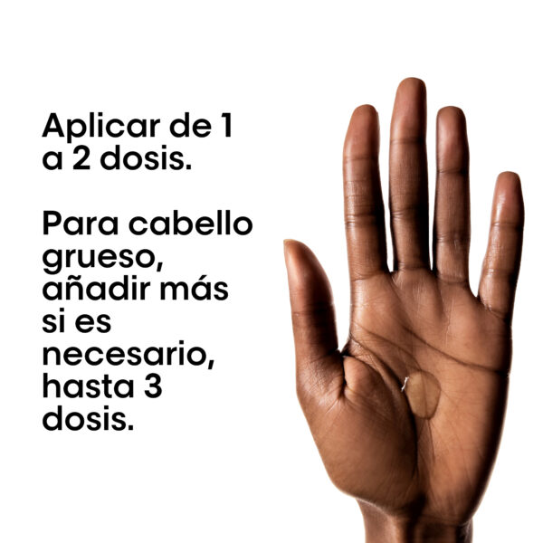 Aplicación del serum Absolut Repair Oil: de 1 a 3 dosis según el grosor del cabello