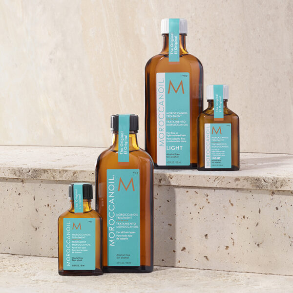 Gama completa de tamaños del Tratamiento Moroccanoil Original y Light